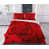 Motif floral rouge