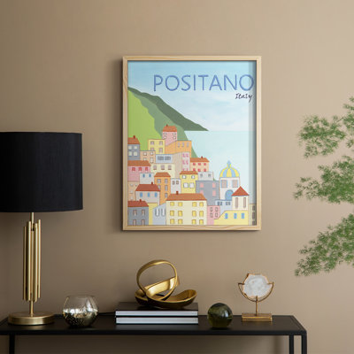 Living by the Sea I Framed Print - Solid Wood