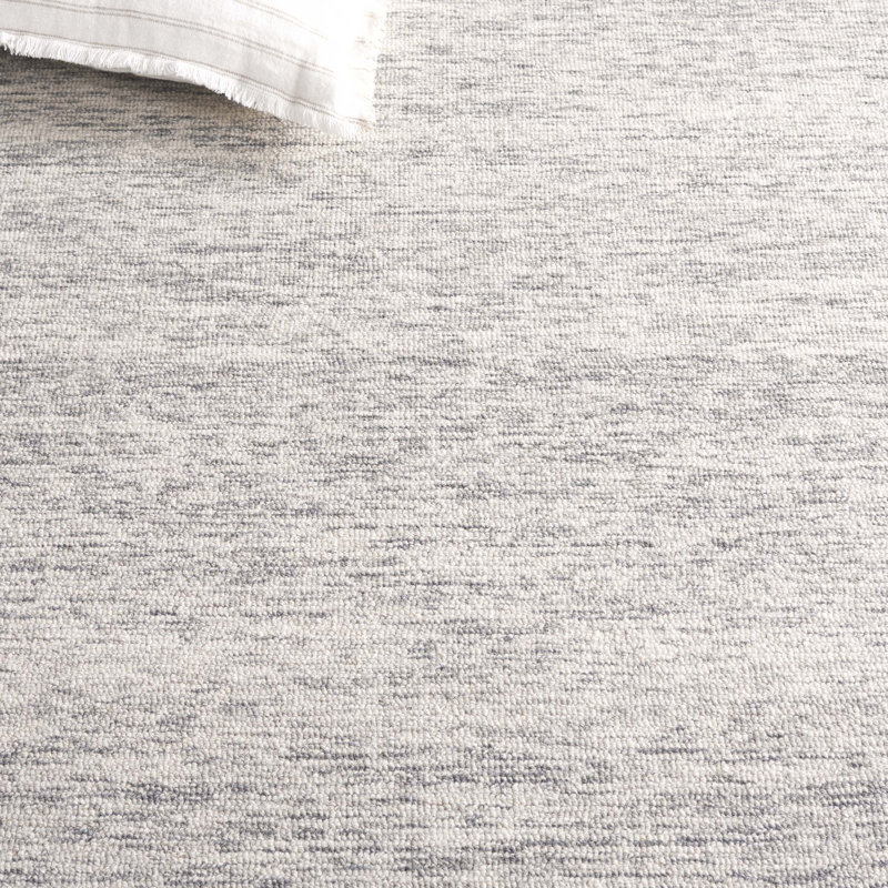 Tyshai Hand Tufted Wool Cotton Abstract Rug in Gray/Ivory, Rectangle 5' x 8'