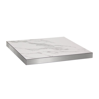 Plateau de table rond en mélamine 24 po, finition blanche, épaisseur de 2 po
