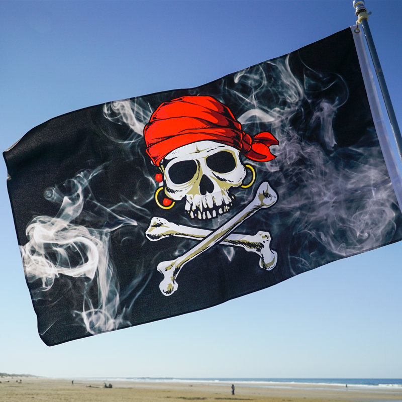 Drapeau Smokin 'Pirate, H 36 po x l 60 po