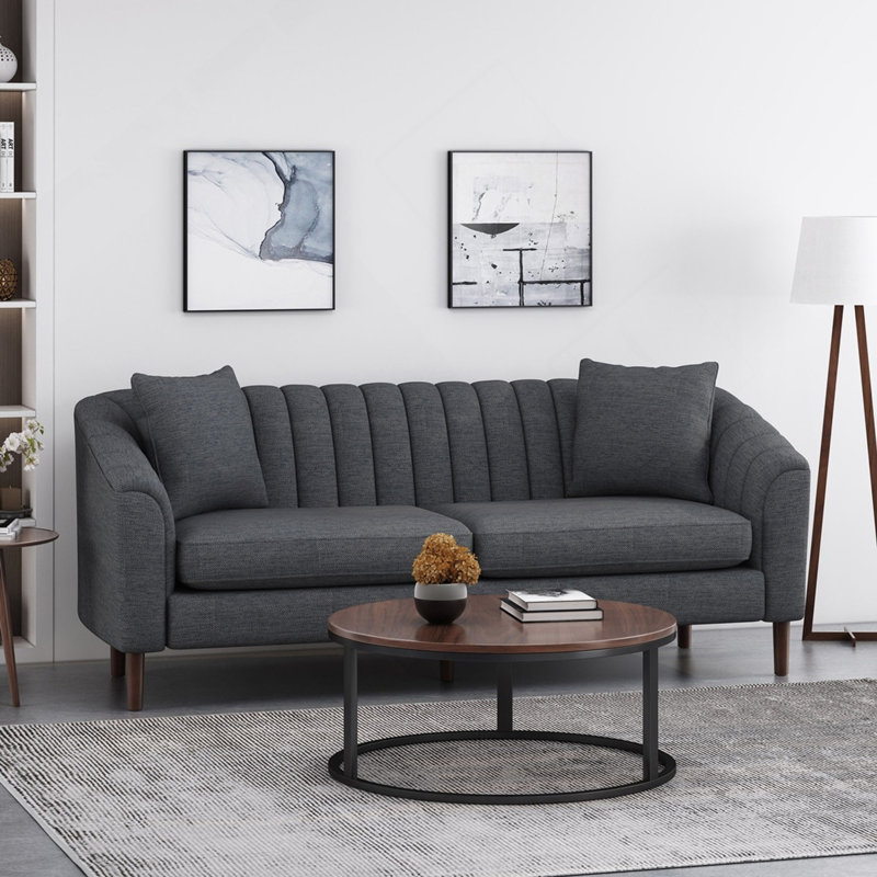 Canapé 3 places, Tissu gris anthracite