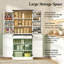 Grand garde-manger Colberta avec portes de style grange rustique et tablettes réglables pour un rangement et une organisation efficaces-130088539
