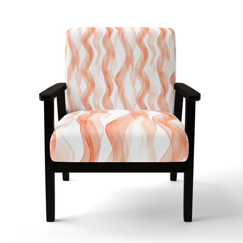 Chaise rembourrée moderne - Fauteuil Terra Lines, Accoudoirs carrés noirs