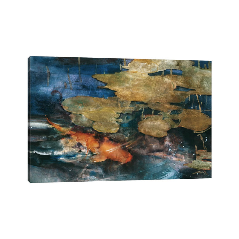 Koi by Theo Beck - Wrapped Canvas Painting, 66.04 cm H x 45.72 cm W x 3.175 cm D