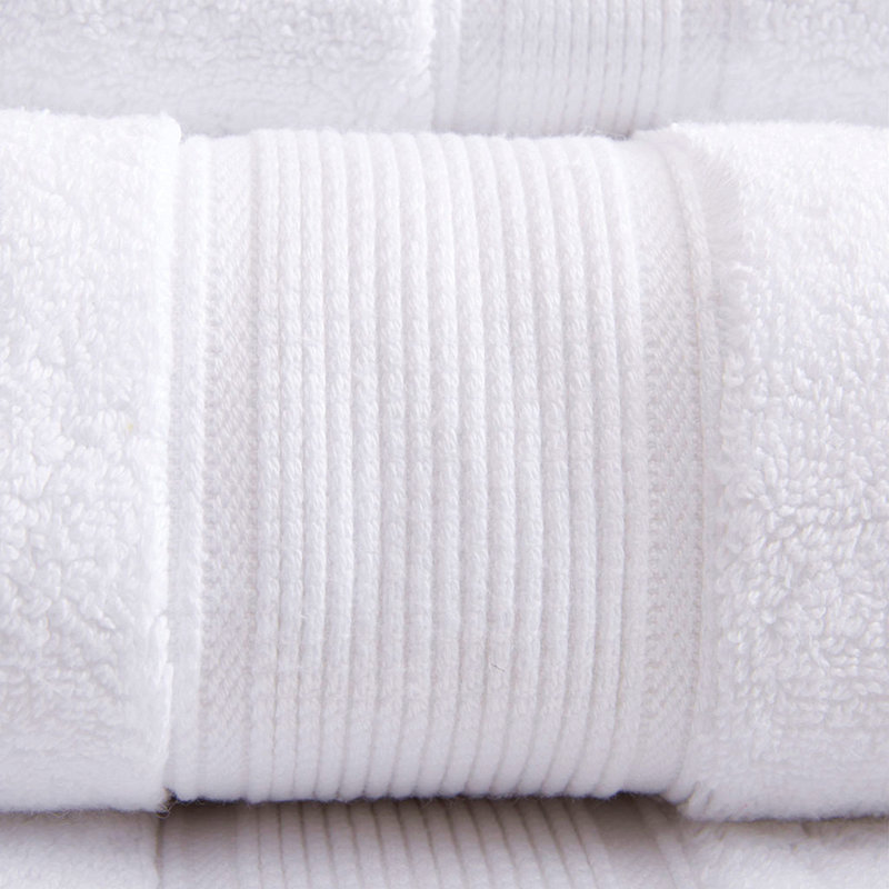 100% Cotton 8 Piece Antimicrobial Towel Set, White
