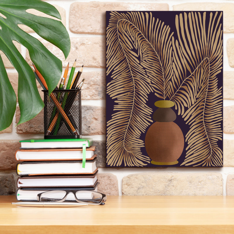 "Lark Manor ™" Leaf Concept I "par Regina Moore, art mural sur toile, H 16 po x l 12 po