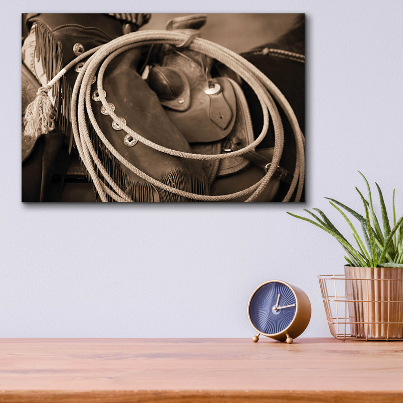«Cowgirls Lasso» par Lisa Dearing, H 12 po x l 16 po x P 0,13 po