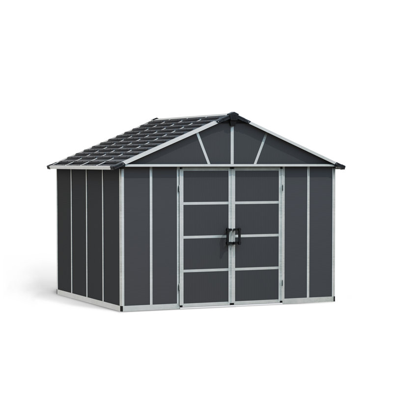 Palram - Canopia Yukon 11 ft. W Plastic Storage Shed, 8' H x 11' W x 9' D