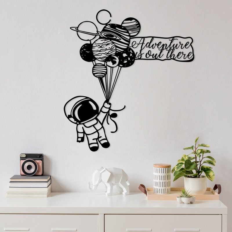 Stylish Decorative Metal Wall Accessory, Black Finish, 25.2 x 27.6 inches | 100% Metal Construction, Thickness: 0.06 inches | Lightweight at 1.9 lbs, Perfect for Home Décor, Easy Wall Mounting