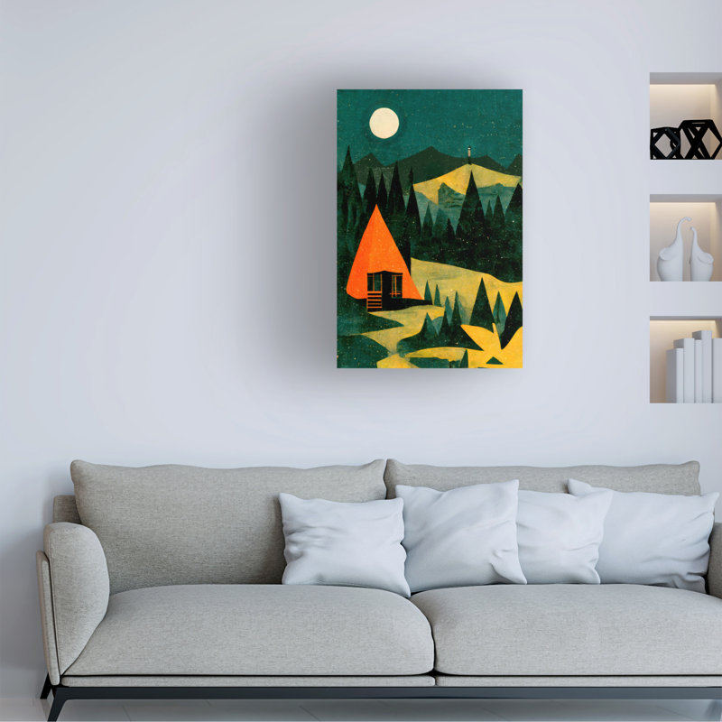 Sopris Cabin In The Forest sur toile par Treechild Print, H 19 po x l 12 po x P 2 po