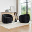 Fauteuil demi-tonneau pivotant en velours Arrun-32197397