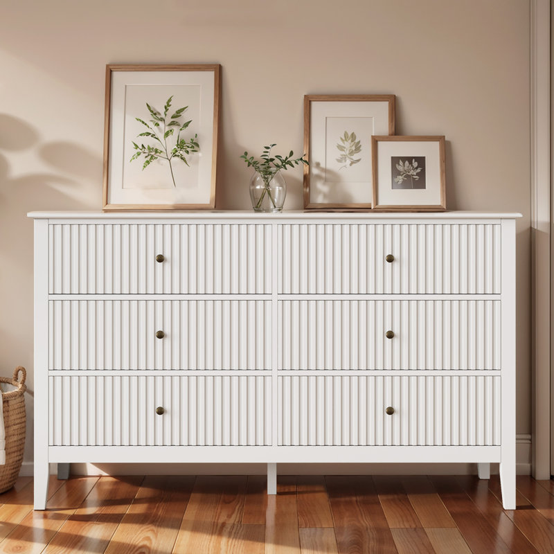 Commode 6 tiroirs Modern White