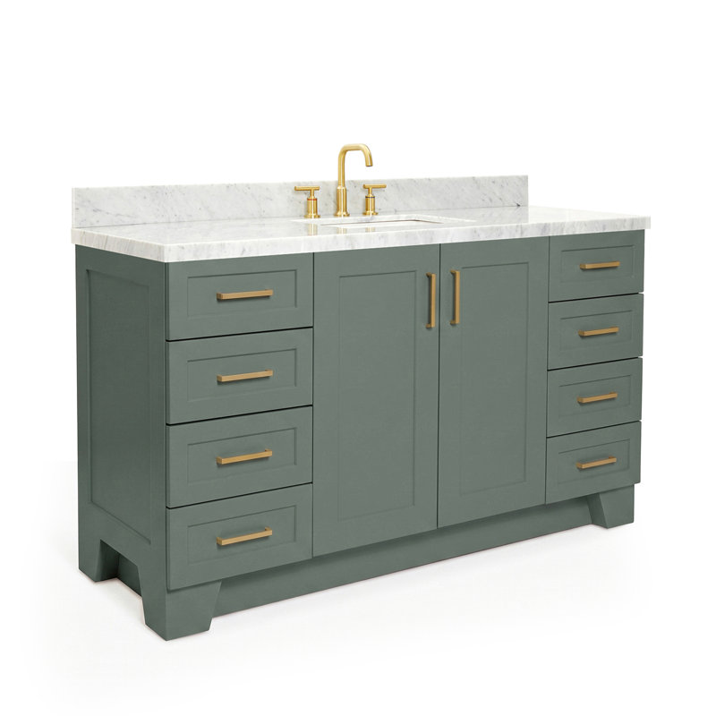 ARIEL TAYLOR 61 IN RECTANGLE SINK VANITY, Rectangle, Vintage Green