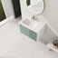 Meuble-lavabo mural avec lavabo en céramique