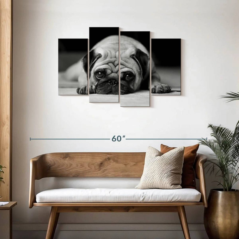Sad Pug, 27" H x 43" W