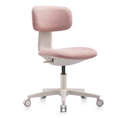 Chaise de bureau ergonomique sans accoudoirs avec hauteur réglable et roulettes lisses