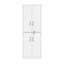 Armoire de vestibule haute blanche avec portes verrouillables - H 78,7 po, ensemble anti-basculement