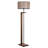 Luro Elegant Walnut Floor Lamp with Metal & Wooden Body, 64.2 inches Tall | 17.3 x 10.2 inches Foot | E27 Socket (Max 60W) | On/Off Switch on Cable, Electrostatic Oven Dried Paint | Perfect for Living Room & Bedroom Decor