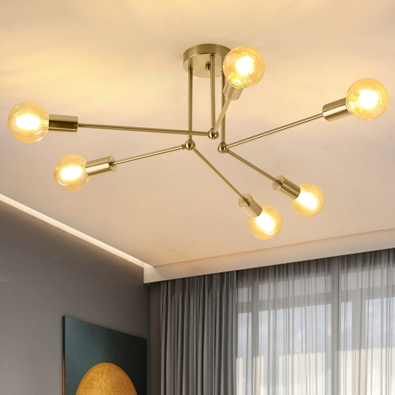 Arkins 6-Light Sputnik Semi Flush Mount