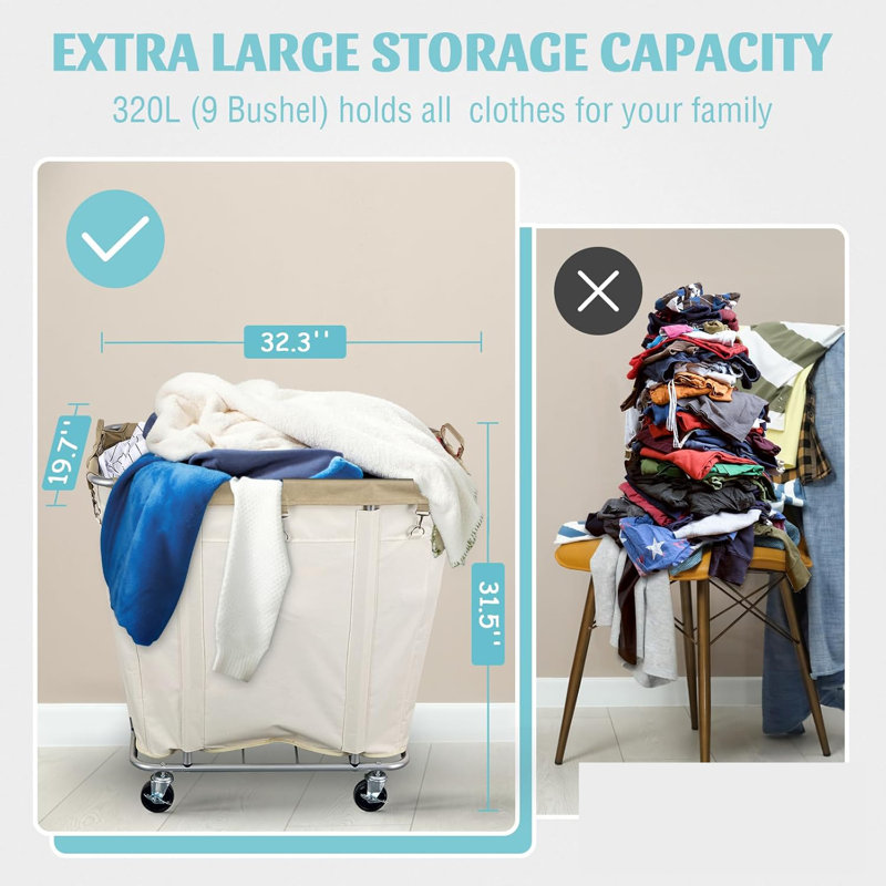 Rolling Laundry Basket