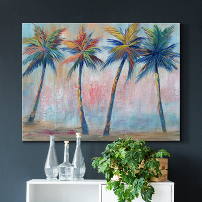 Color Pop Palms - Impression sur toile tendue