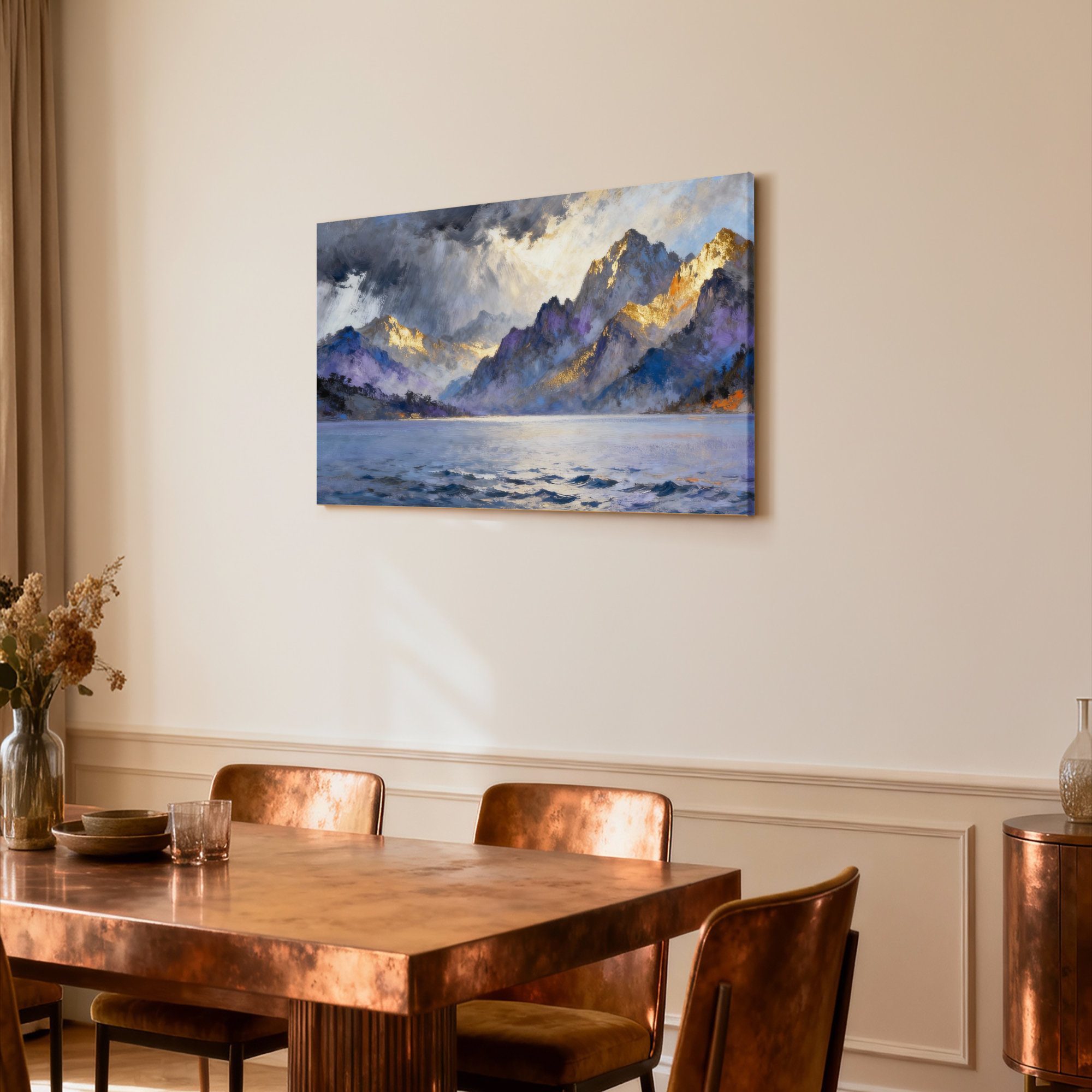 Winston Porter Mountain Landscape Oil Painting Print Canvas Wrapped ...