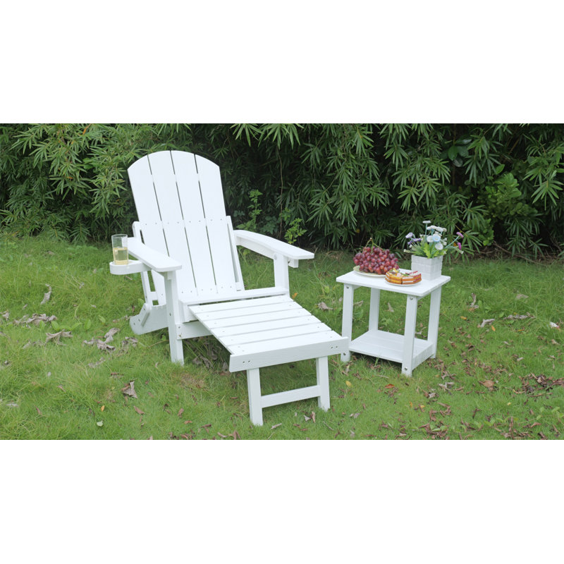 2-Piece All-Season Outdoor Lounge Chairs Perfect For Patio Chats & Garden Leisure Gatherings, White, 2