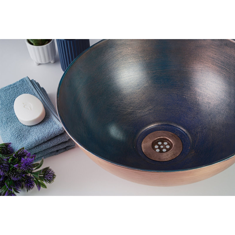 ALFIQ 469.9mm L x 469.9mm W Copper Circular Sink