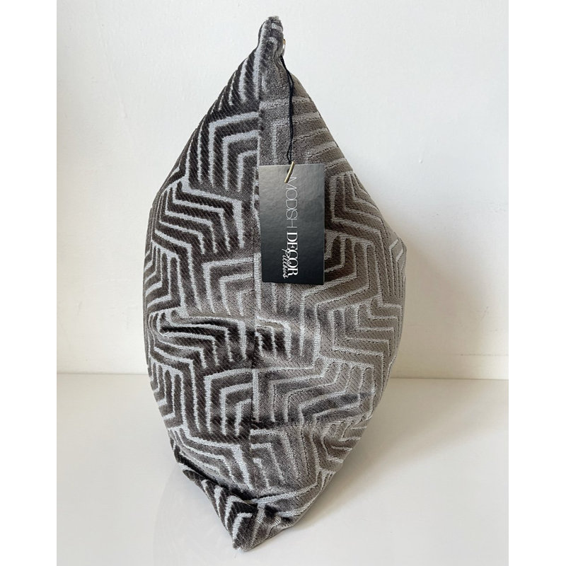 Calypso Velvet Cut Pillow Cover, Calypso/Black, 24" x 24"
