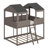 Wood Bunk Bed With Roof, Window, Guardrail-273623678