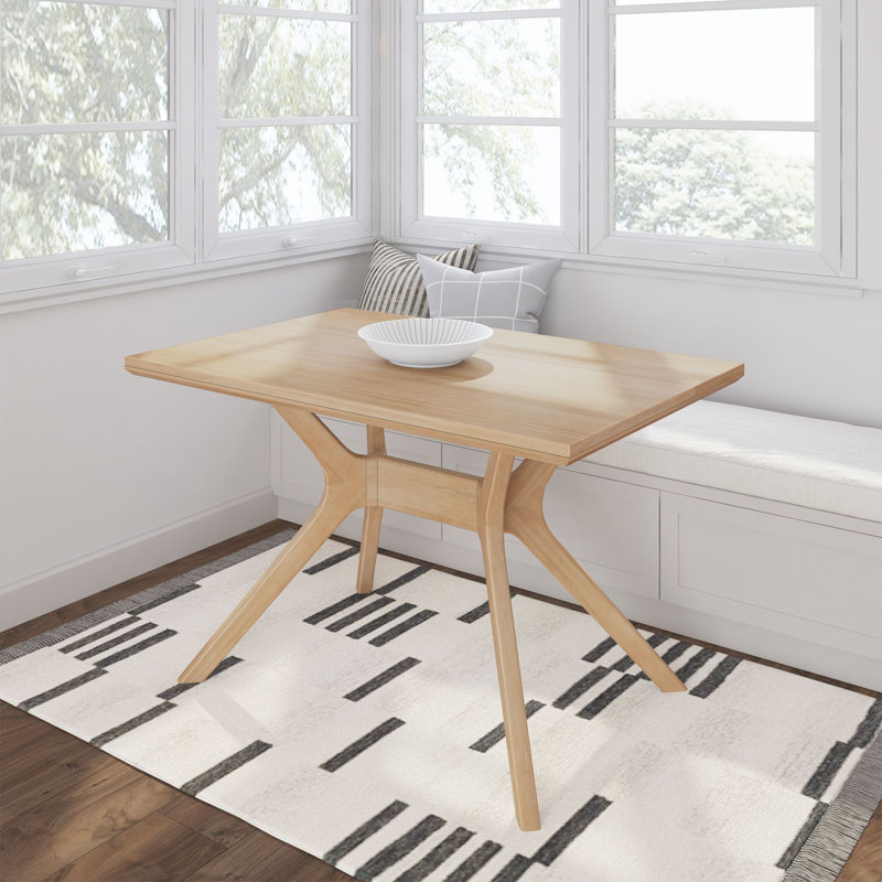 Muhsina Cross-Leg Dining Table , Blonde