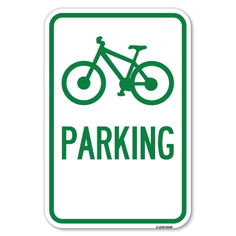 SignMission D4-3 Bicycle Parking (Bicycle Symbol) Parking/24199 | Wayfair