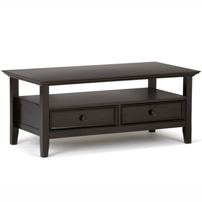 Table basse transitionnelle en bois massif Amherst