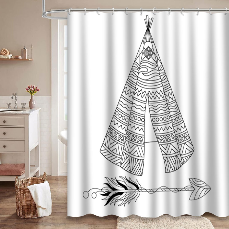 Rideau de douche Boho, L 72 po x l 72 po