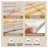 2-Piece Yellow & White Stripe Outdoor Chaise Lounge Cushion Set - UV Resistant Patio Replacement Seat Pads with Adjustable Straps