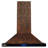 AKDY 30" Steel 350 CFM Convertible Island Range Hood with Baffle Filter