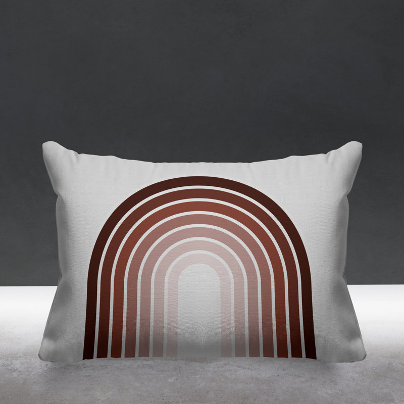 Coussin décoratif intérieur / extérieur Mid-Century, Rouge