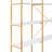 Naiesha 4 Tiers Home Office Bookcase Bookshelf, Storage Cabinet Display Shelf, X Bar Gold Frame