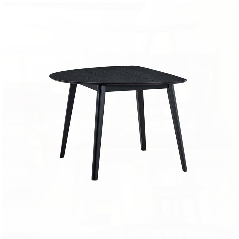 Rectangular Fixed-Top Dining Table with Black Finish