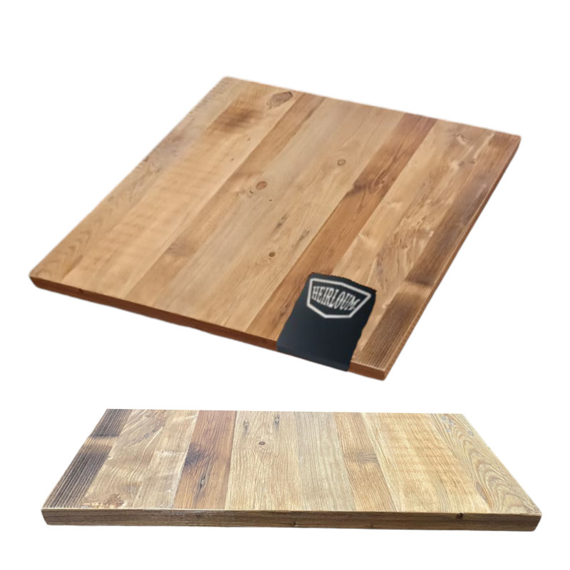 Plateau de table en bois récupéré résistant aux intempéries, H 1,31 po x L 30 po x l 24 po