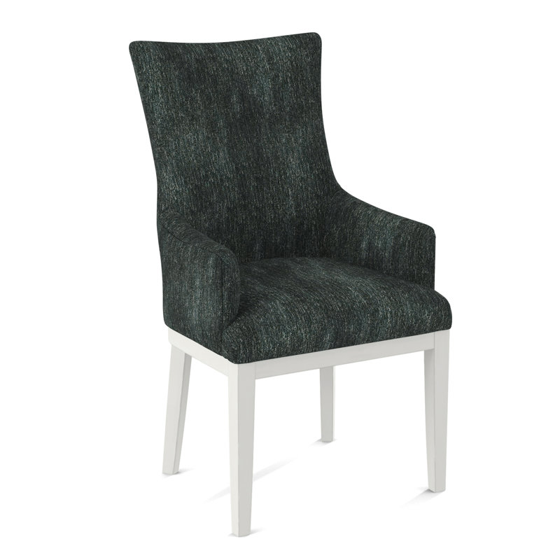 19'' H Upholstered Armchair, White, 61597-78