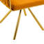 De 2 chaises d'appoint dorées en velours tressé avec corde tissée jaune et rembourrées pour le salon
