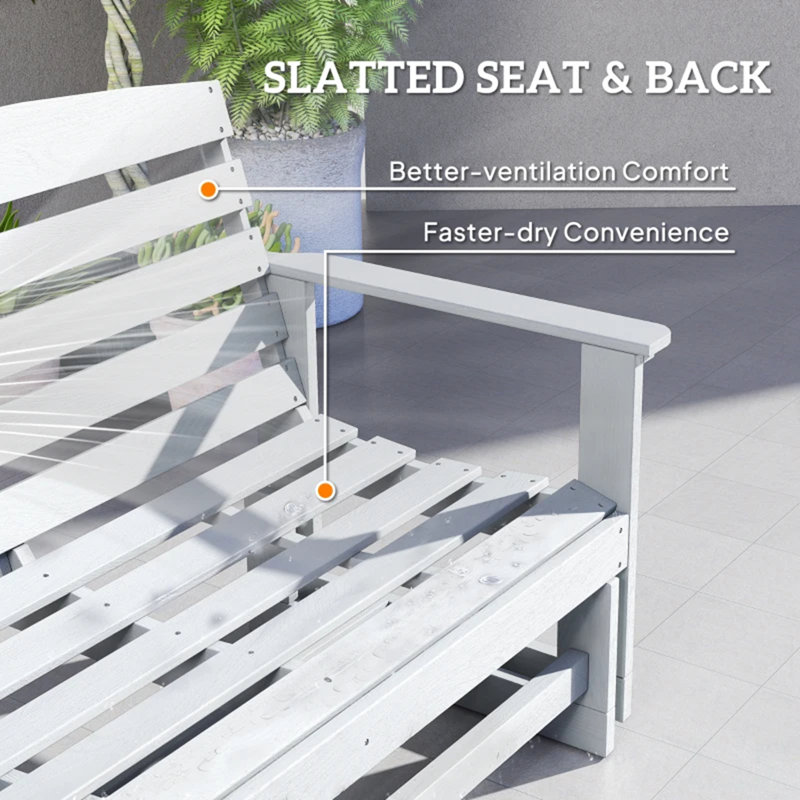 Double chaise berçante, banc oscillant attrayant, White