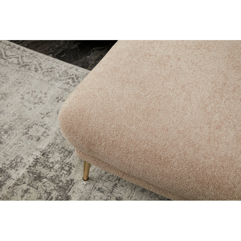 Canapé-lit tapissier Darron, 100 % polyester beige