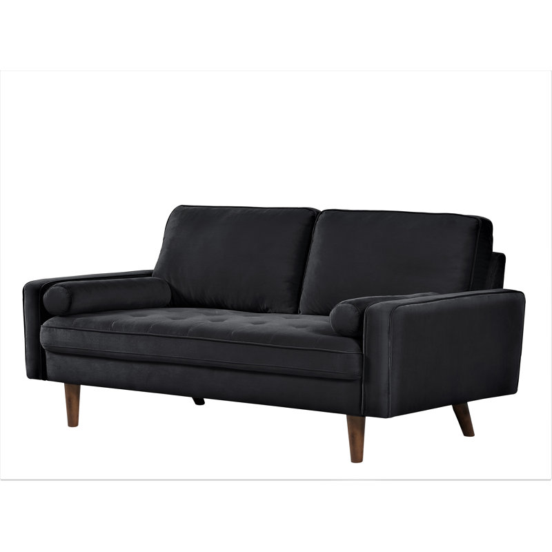 Causeuse Gerise, 100 % polyester noir, H 33 po x l 70 po x P 31 po