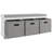 Shoe Bench with Cushion Seat, 3 Fabric Drawers for Entryway Hallway