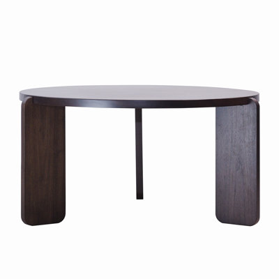 32.68 inch Nesting round wood coffee table with end table set of 2, walnut veneer top with water and wear-resisting PU painting side table for living room, study room