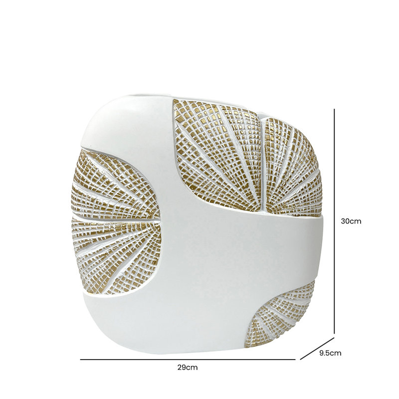 Clemintine Polyresin Floor Vase, 30cm H  x 29cm W  x 9.5cm D