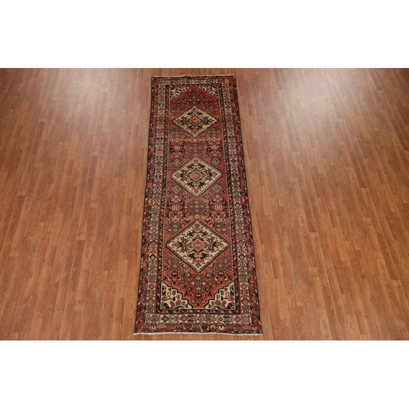 Tapis de couloir géométrique traditionnel 4 x 10